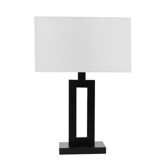 Globe Electric D'Alessio Table Lamps - 20-in - Metal/Fabric - Black - Set of 2-