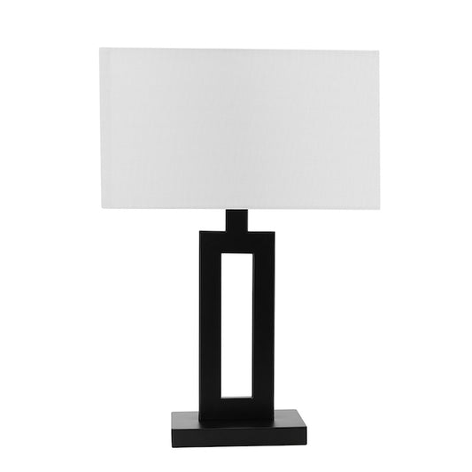 Globe Electric D'Alessio Table Lamps - 20-in - Metal/Fabric - Black - Set of 2-