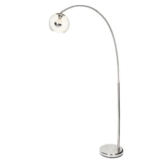 Globe Electric Floor Lamp with Clear Shade - 79-in - Metal/Glass - Chrome-