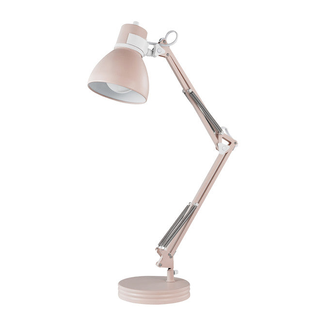 Globe Electric Architect Metal Desk Lamp with Swing Arm 28-in - Matte Pink-