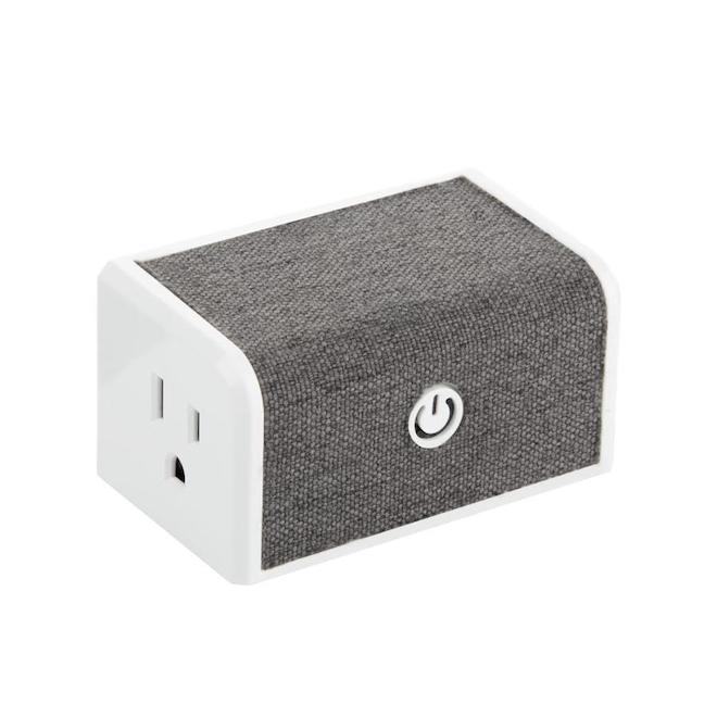Globe Electric Grey 15-Amp Square Residential Outlet - Smart Wi-Fi Plug-