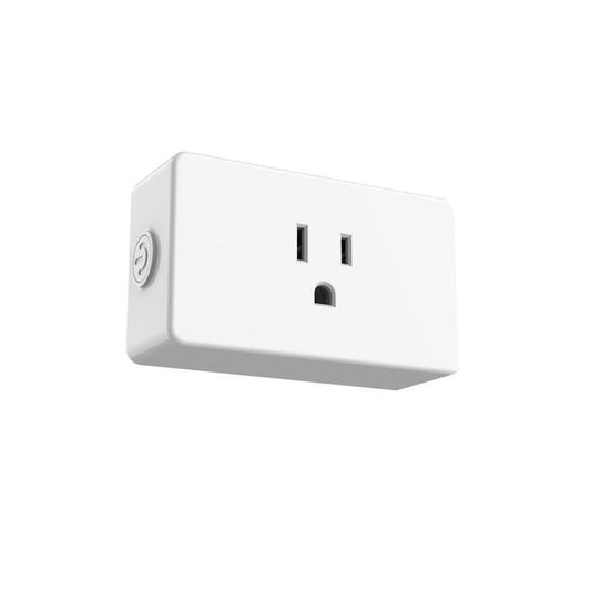 Globe Electric White 15-Amp Square Residential Outlet with Night Light - Smart Wi-Fi Plug (1-Pack)-