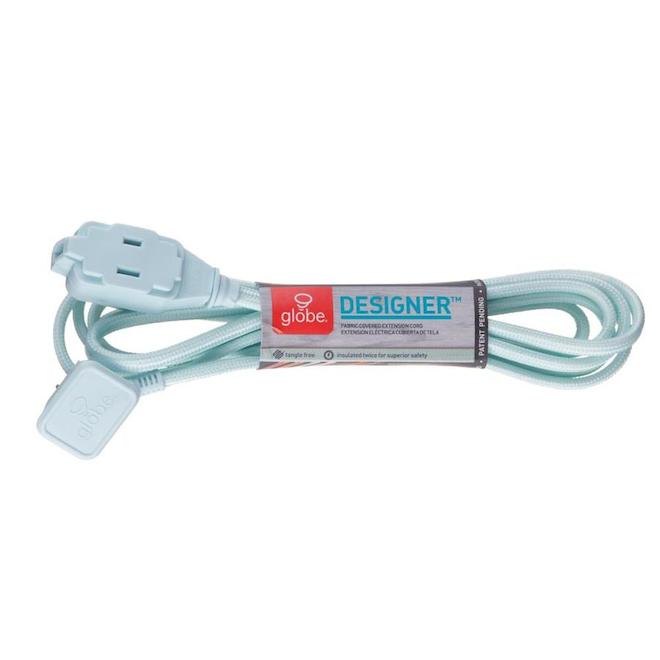 Designer 3 Outlets Extension Cord - 9.8 ft Mint-Each