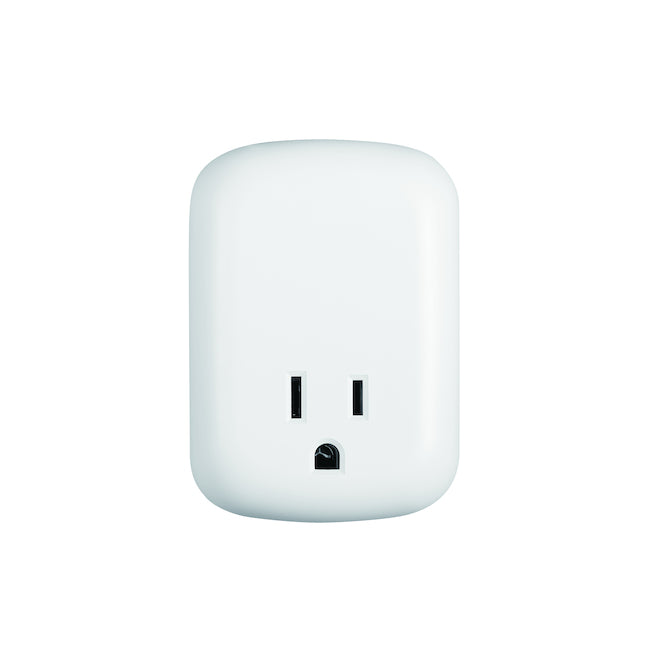 Globe Electric White 15-Amp 1-Outlet Residential Wall Outlet with Indicator Light (1-Pack)-