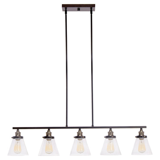 Globe - "Vintage" 5-Light Pendant Light - Bronze-