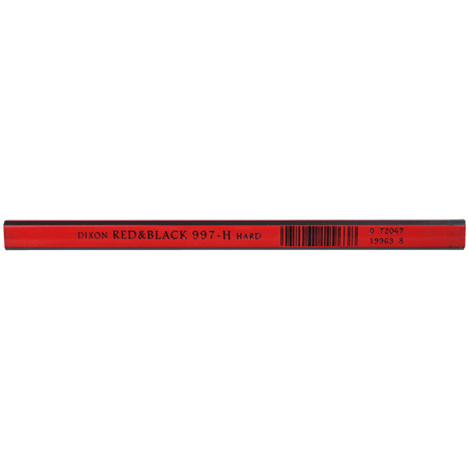 Dixon Carpenter's Pencil - Hard Point - Red and Black - 7-in - Each