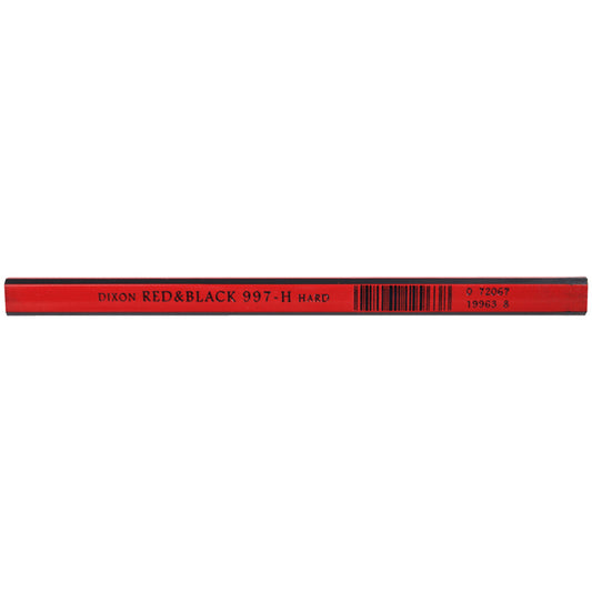 Dixon Carpenter's Pencil - Hard Point - Red and Black - 7-in - Each