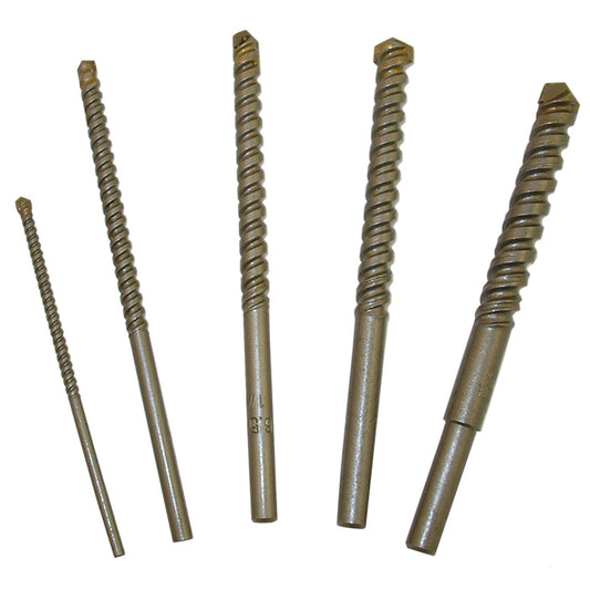 Fuller Masonry Drill Bit Set - 5 Pieces - Tungsten Carbide - Round Shank - Each