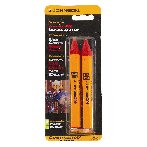 Johnson Contractor Pencils for Lumber - Red - 3/Pack - Each