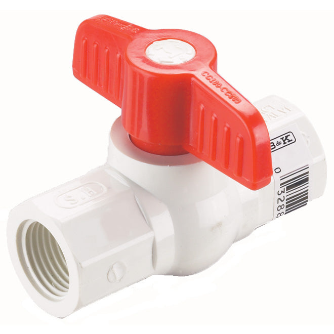 PVC S Straight Ball Valve - Each