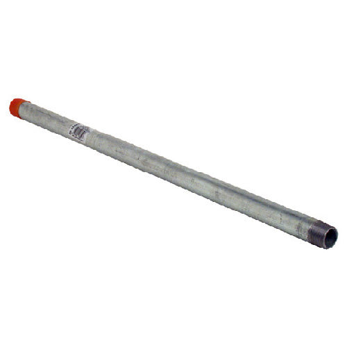 1/2" x 10' Male Threaded Galvanized Steel Pipe Nipple -