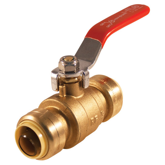 Aqua Dynamic Ball Valve Lead-Free Brass Full Port Push - 3/4-in dia - 200 PSI - Rust-Resistant - Each