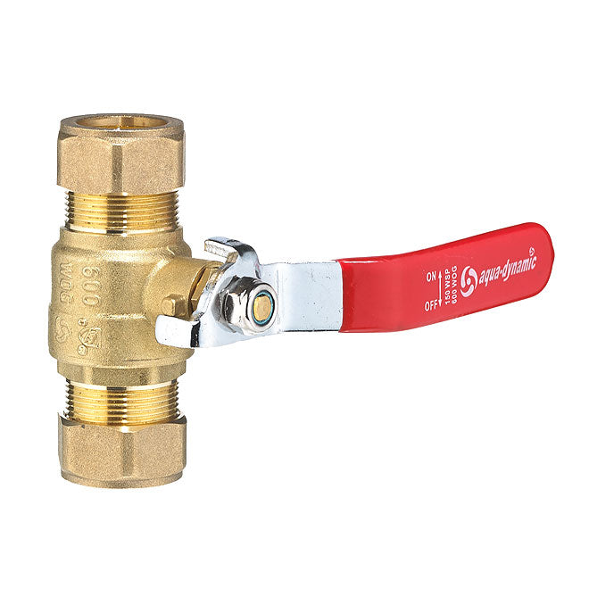 Ball Valve - Forged Brass Compression Ends - 3/4" - Each