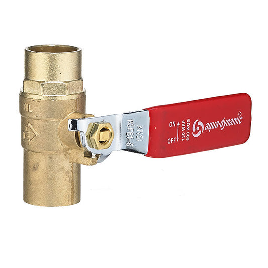 Ball Valve - Forged-Brass Solder Ends - 3/4'' - Each