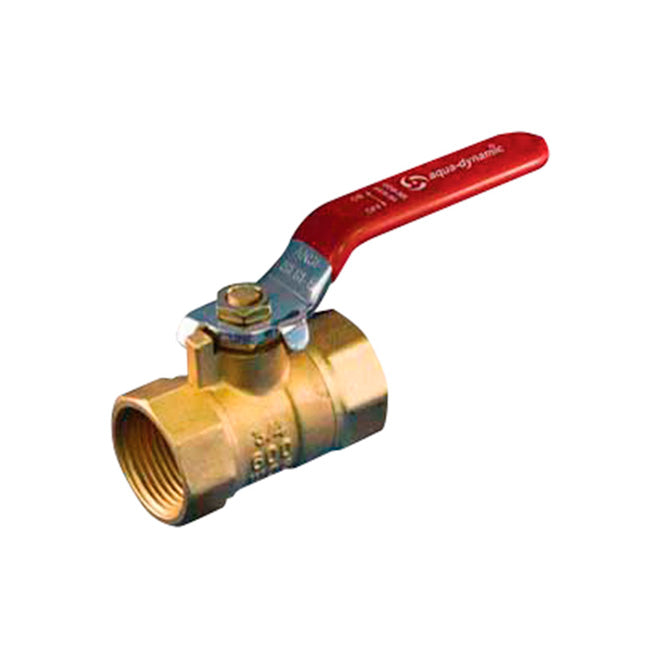 Ball Valve - Straight Handle - Forged Brass - 1/2" Threaded - Each