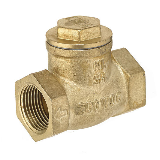 3/4" Threaded Brass Swing Check Valve - Each