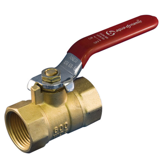 Ball Valve - Straight Handle - Forged Brass - 1" Threaded - Each