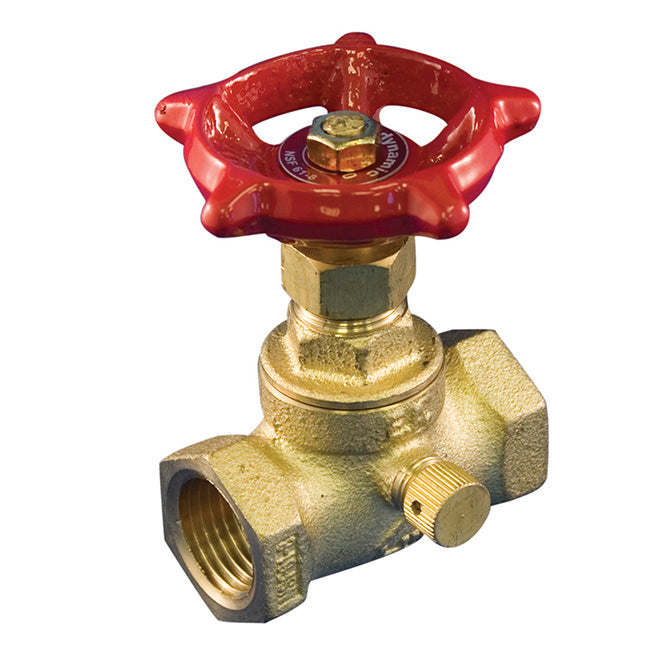 Straight Stop Valve - 1/2" - Brass - Each