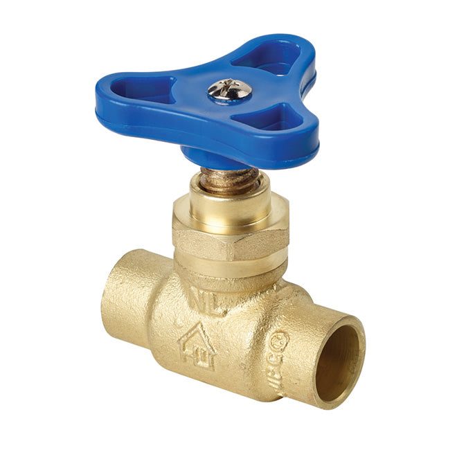 Solder Stop Valve - Lead Free - 1/2" - Solid Brass - Each