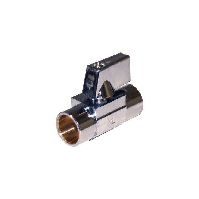 1/2" x 1/2" Straight Supply Stop Ball Valve - Each