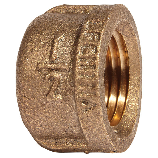 Pipe Cap - Lead-Free Brass - 1/2" - FIP - Each