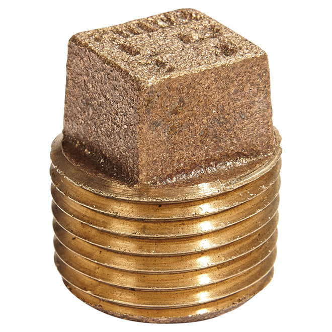 Plug - Lead-Free Brass - Square Head - 1/2" - MIP - Each