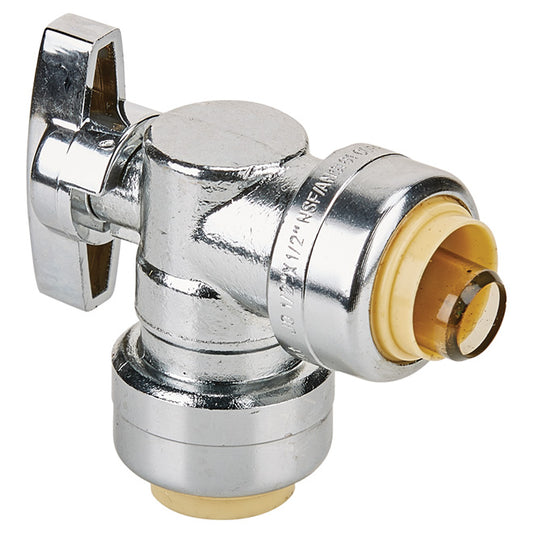 Angle Valve - Lead Free - 1/2" x 1/2" - Push x Push - Each