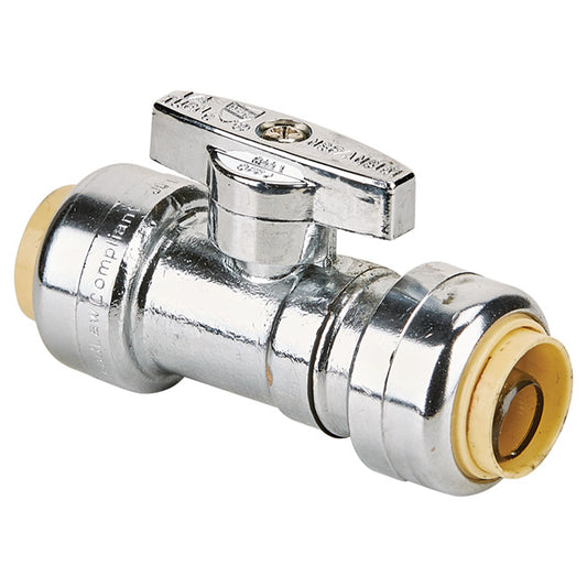 Straight Valve - Lead Free - 1/2" x 1/2" - Push x Push - Each