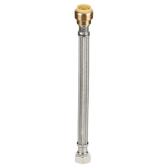 Connector-Water Heater - 3/4" x 3/4" x 12" - FIP x Push - Each