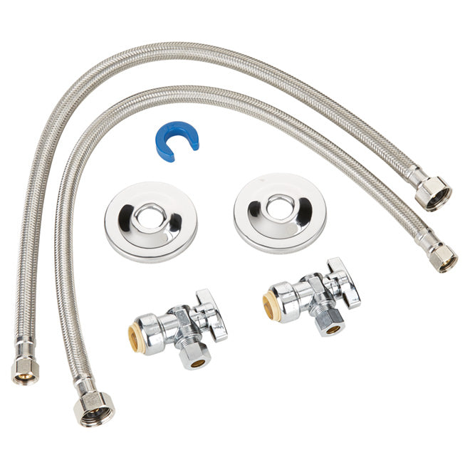 Faucet Installation Kit - Angle Valves - 20" - Each