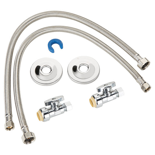 Faucet Installation Kit - Straight Valves - 20" - Each