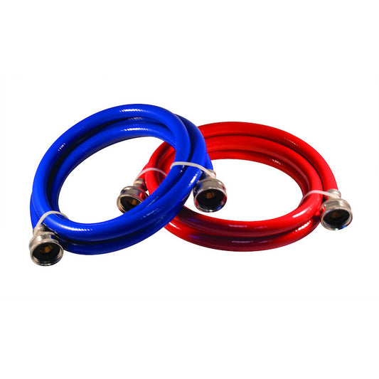 Aqua-Dynamic 72-in Red and Blue Washing Machine Water Supply Line Connector Kit - Each