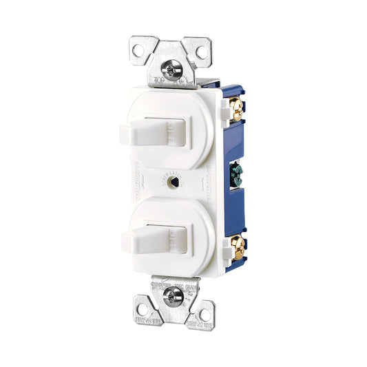 Eaton Light Switch - 15-Amp - 120-Volt - Single-Pole Toggle - White-Each