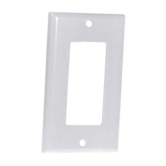 Eaton 1-Gang Standard Decorator Wall Plate - Thermoset - White - 4 1/2-in H x 5/64-in D x 2 3/4-in W-