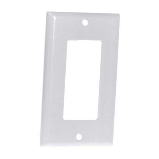 Eaton 1-Gang Standard Decorator Wall Plate - Thermoset - White - 4 1/2-in H x 5/64-in D x 2 3/4-in W-