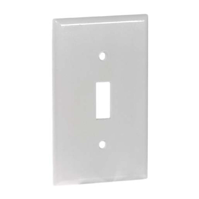 Eaton Single Toggle Standard Wall Plate - Thermoset - White - 10 Per Pack - 4 1/2-in H x 2 3/4-in W x 7/32-in D-
