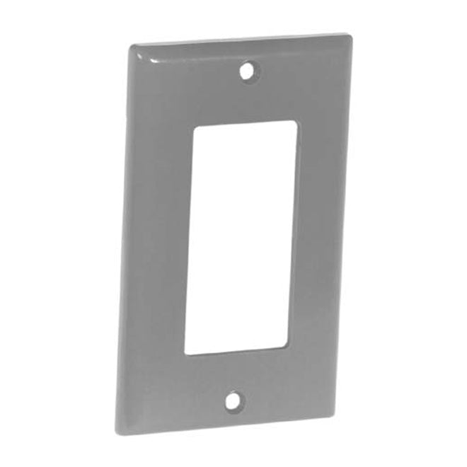 Eaton Decorator 1-Gang Wall Plate - Thermoset - Grey - 2 3/4-in W x 4 1/2-in H-