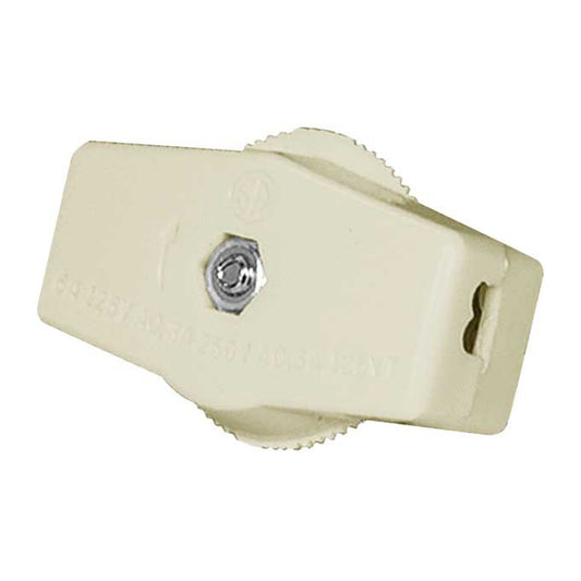 Single Pole On/Off Switch - 6 A - 120 V - Ivory-Each