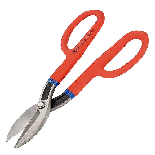 Wiss Snips - Straight Cuts - 9 3/4-in - Red and Blue - Each