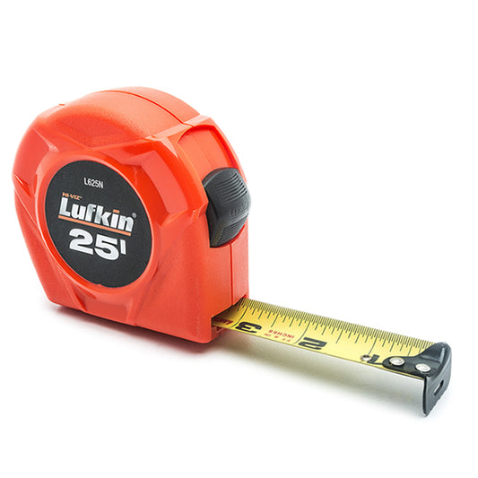 Lufkin Steel Measuring Tape SAE - 1'' x 25' - Orange - Each