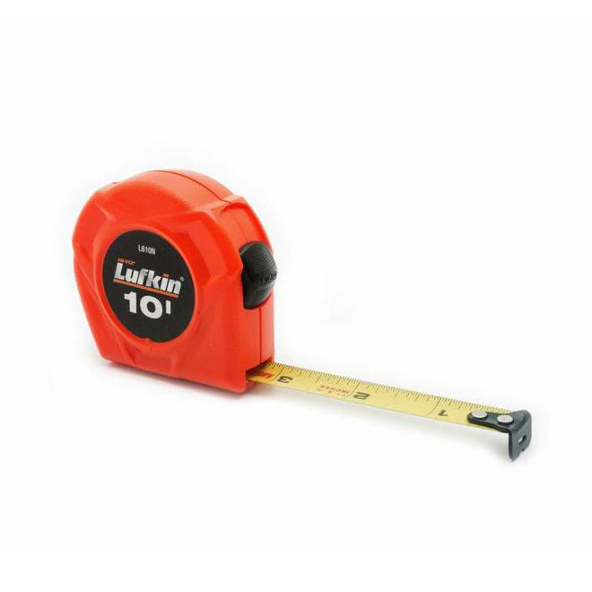 Lufkin Tape Measure, 1/2 In. x 10 Ft. Hi-Viz Orange Power Return - Each