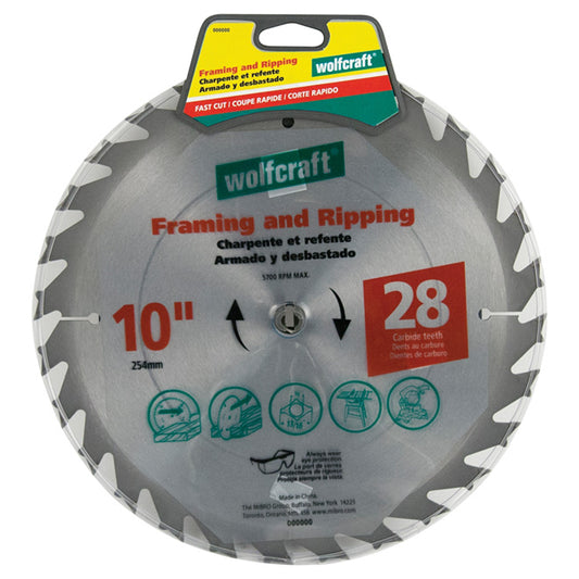 Wolfcraft Framing Circular Saw Blade - Carbide - 5700-RPM - 10-in dia - Each