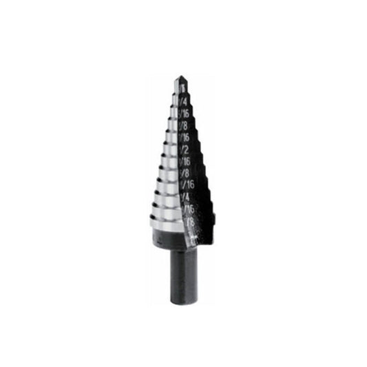 Irwin Unibit Fractional Step Drill Bit - #4 3/8-in - Hex Shank - 12 Hole Sizes - Speed Point - Each