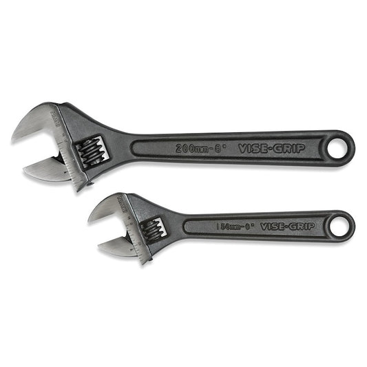 IRWIN Vise-Grip 6 and 8-in Black Oxide Adjustable Wrench - 2-Pack - Each