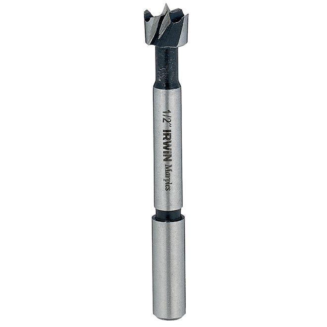 Irwin Marples Forstner Drill Bit - 1/2-in dia x 3 1/2-in L - 3/8-in Reduced Shank - Carbon Steel - Each