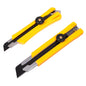 Richard Snap-Off Utility Knife Set - 18-mm and 25-mm - ABS Plastic and Steel - Yellow and Black - Each