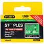 Stanley Steel Staples - Light-Duty - 1500 Per Pack - 3/8-in Leg - Each