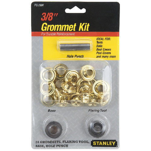 Stanley Grommet Kit - 24 per Pack - Brass Finish - 3/8-in - Each