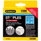 Stanley Heavy-Duty Staples - Steel - 1500 Per Pack - 9/16-in Leg x 27/64-in W Crown - Each