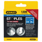 Stanley Heavy-Duty Staples - Steel - 1500 Per Pack - 3/8-in Leg x 27/64-in W Crown - Each